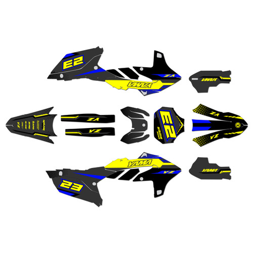 yamaha yz450fx graphics kit 2024-2026 viper series yellow