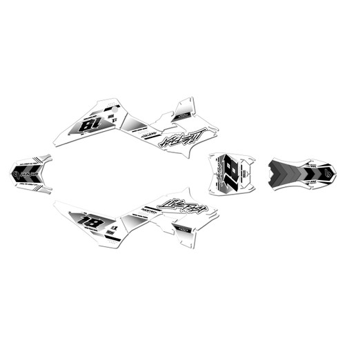 greenger g3 g3s graphics kit all years rebel series white