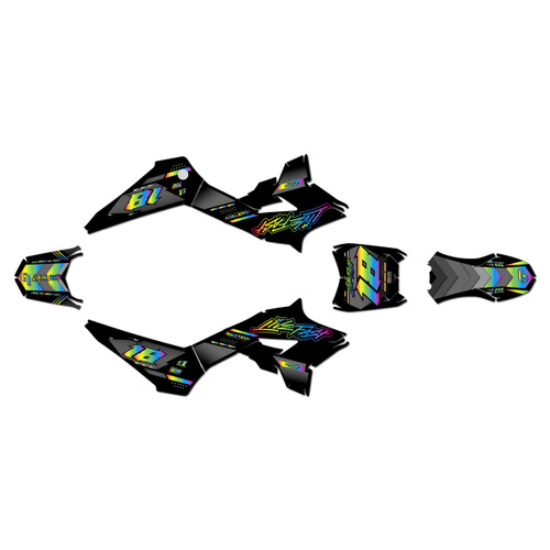 greenger g3 g3s graphics kit all years rebel series rainbow