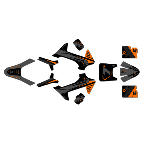 ktm sxe2 graphics kit 2024-2026 bash series orange-shift