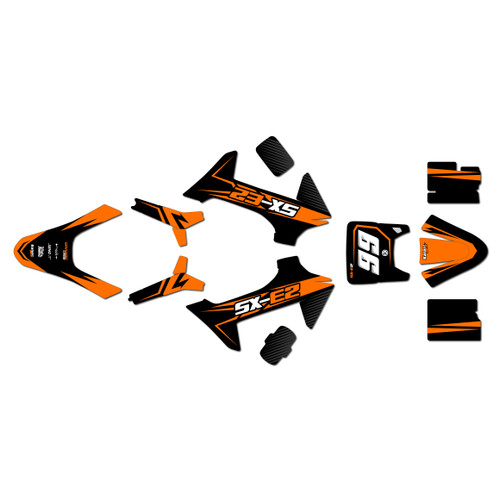 ktm sxe2 graphics kit 2024-2026 bold series orange
