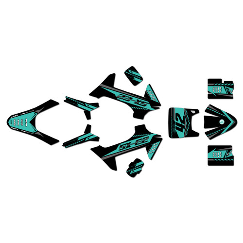 ktm sxe2 graphics kit 2024-2026 lethal series teal
