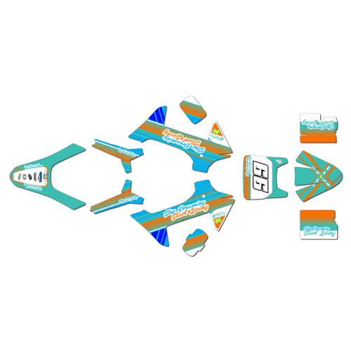 ktm sxe2 graphics kit 2024-2026 split series teal