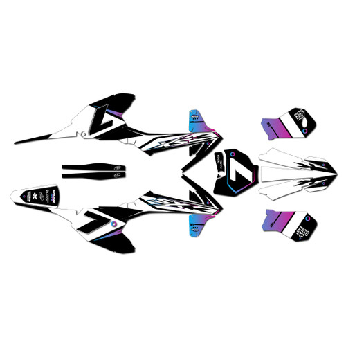 ktm sxe5 graphics kit 2020-2024 bash series magenta-shift
