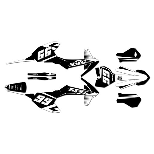 ktm sxe5 graphics kit 2020-2024 bold series white