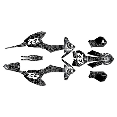 ktm sxe5 graphics kit 2020-2024 core series white
