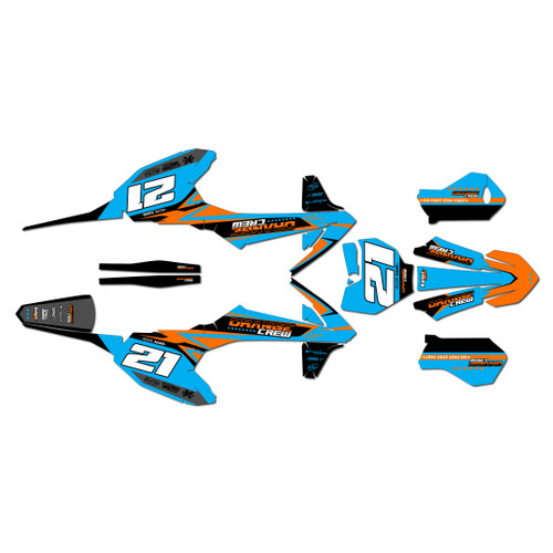 ktm sxe3 graphics kit 2020-2024 og-crew series cyan