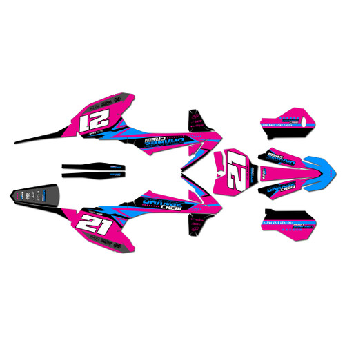 ktm sxe3 graphics kit 2020-2024 og-crew series magenta