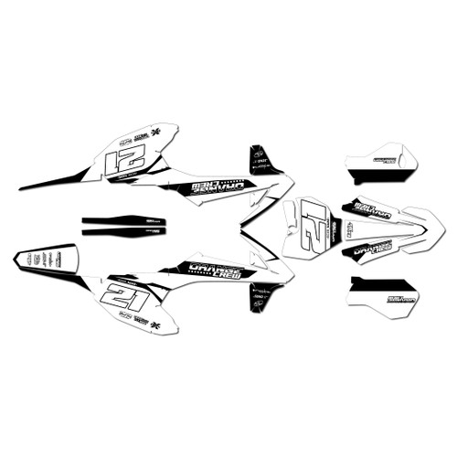 ktm sxe3 graphics kit 2020-2024 og-crew series white