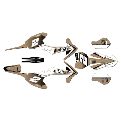 ktm sxe3 graphics kit 2020-2024 razor series tan