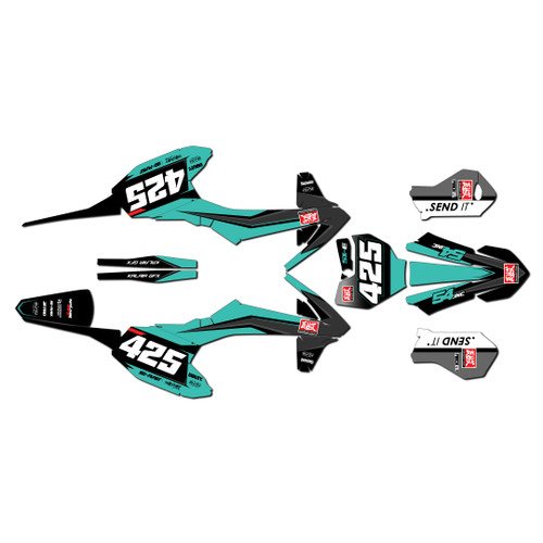 ktm sxe5 graphics kit 2020-2024 seize series teal