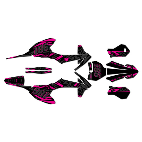 ktm sxe3 graphics kit 2020-2024 twitch series magenta