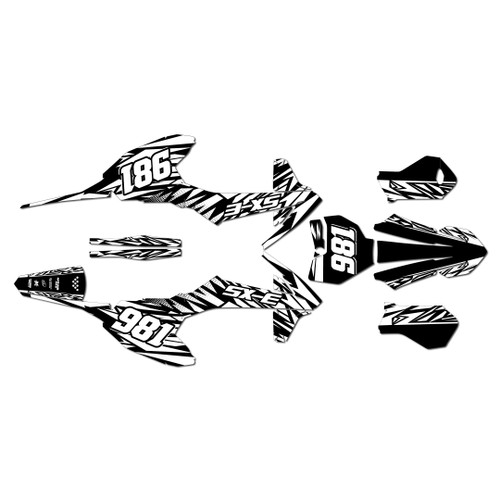 ktm sxe3 graphics kit 2020-2024 twitch series white