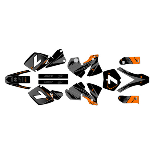 ktm 200sx graphics kit 2001-2002 bolt series orange