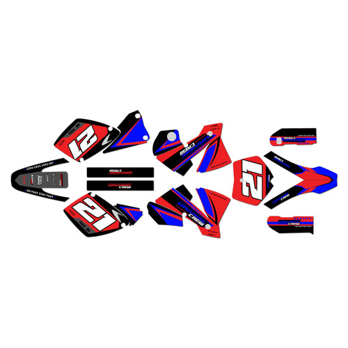 ktm 125sx graphics kit 2001-2002 orange-crew series red