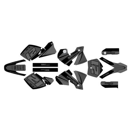 ktm 250sx graphics kit 2001-2002 orange-crew series smoke