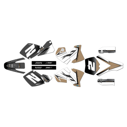 KTM KTM 125SX, 200SX, 250SX & 380SX graphics kit 2001-2002 razor series tan