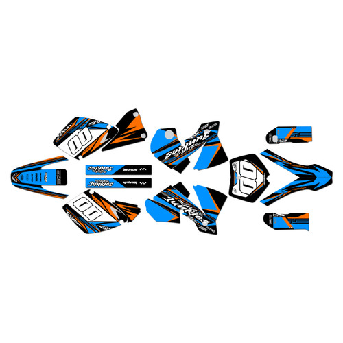 KTM KTM 125SX, 200SX, 250SX & 380SX graphics kit 2001-2002 rugged series cyan