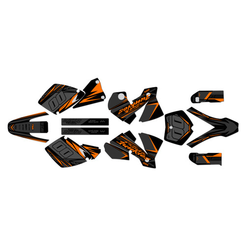 KTM KTM 125SX, 200SX, 250SX & 380SX graphics kit 2001-2002 rugged series orange-shift