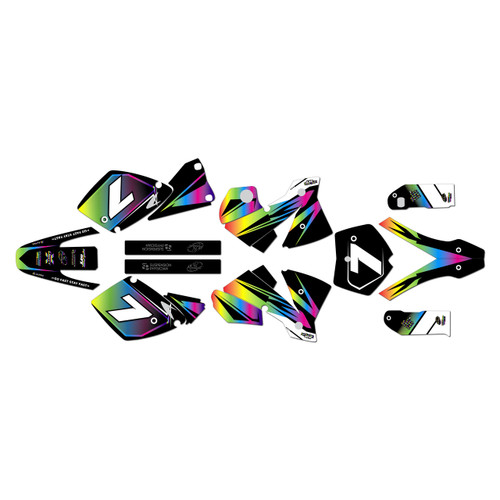 ktm 380sx graphics kit 2001-2002 bolt series rainbow
