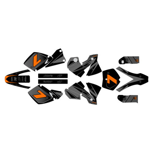 KTM 400SX, 520SX & 525SX graphics  kit 2001-2002 bolt series orange-shift