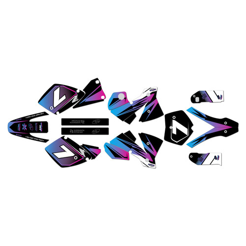 KTM 400SX, 520SX & 525SX graphics  kit 2001-2002 bolt series magenta-shift