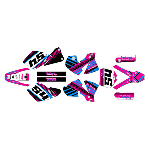 ktm 125sx graphics kit 2001-2002 split series magenta