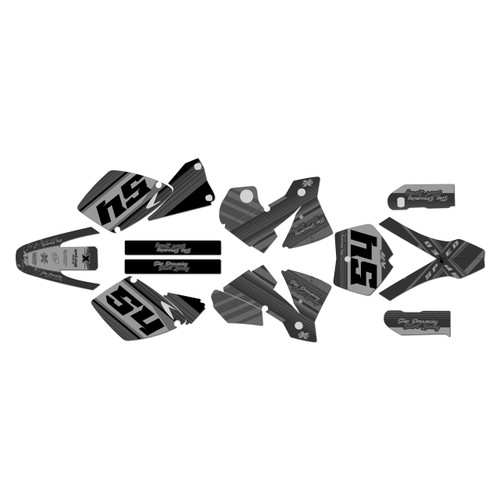 KTM KTM 125SX, 200SX, 250SX & 380SX graphics kit 2001-2002 split series smoke