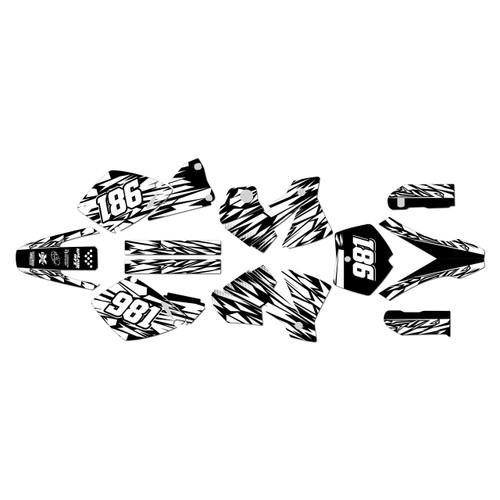 KTM KTM 125SX, 200SX, 250SX & 380SX graphics kit 2001-2002 twitch series white
