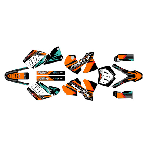 KTM 400SX, 520SX & 525SX graphics  kit 2001-2002 rugged series orange
