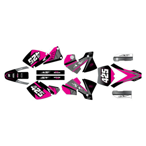 ktm 380sx graphics kit 2001-2002 screech series magenta
