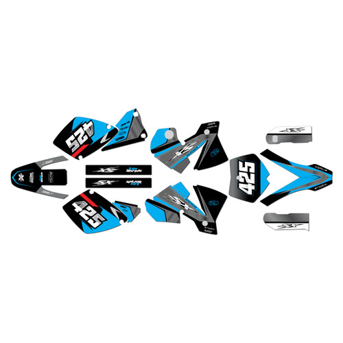 KTM 400SX, 520SX & 525SX graphics  kit 2001-2002 screech series cyan