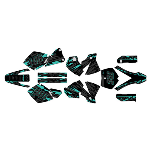 ktm 400sx graphics kit 2001-2002 twitch series teal