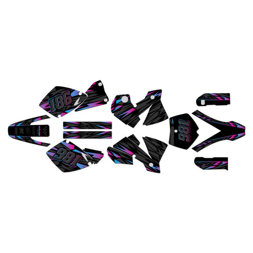 KTM 400SX, 520SX & 525SX graphics  kit 2001-2002 twitch series magenta-shift