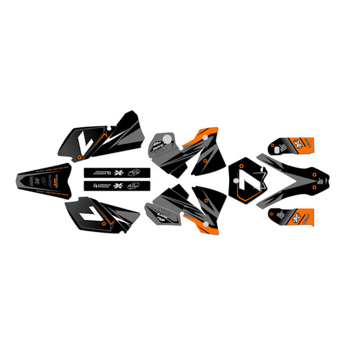 ktm 200sx graphics kit 2003-2004 bolt series orange
