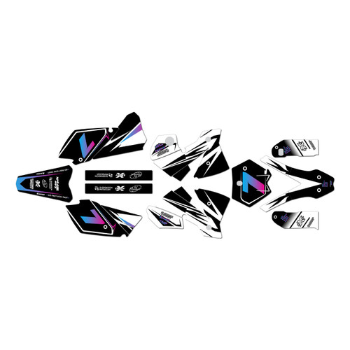 KTM 450SX 525SX graphics kit 2003-2004 bolt series magenta-shift