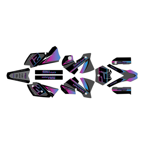 KTM 450SX & 525SX graphics kit 2003-2004 orange-crew series magenta-shift