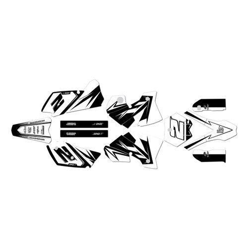 KTM 450SX & 525SX graphics kit 2003-2004 razor series white