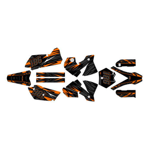 ktm 450sx graphics kit 2003-2004 twitch series orange