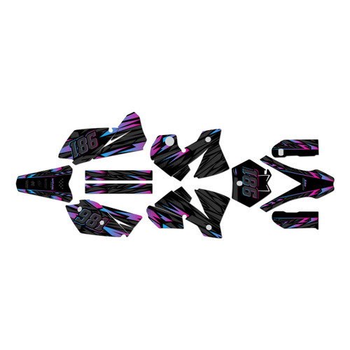 KTM 125SX, 200SX & 250SX graphics kit 2003-2004 twitch series magenta-shift