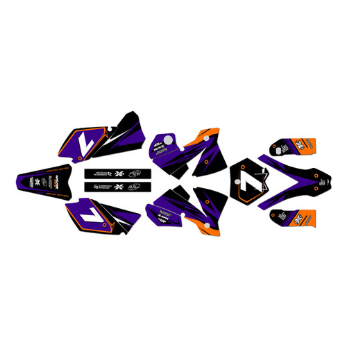 ktm 200exc graphics kit 2004 bolt series purple
