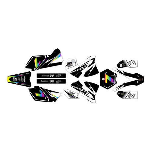 KTM 125EXC 200EXC 250EXC 300EXC graphics kit 2004 bolt series rainbow