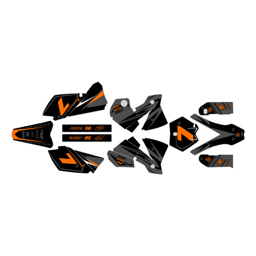 ktm 300exc graphics kit 2004 bolt series orange-shift