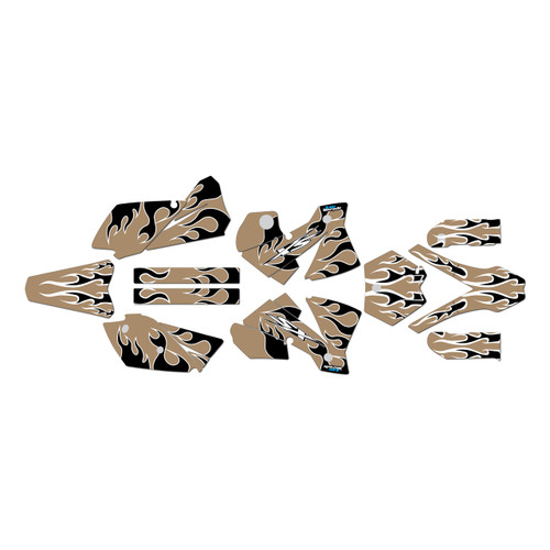 ktm 250exc graphics kit 2004 flame series tan