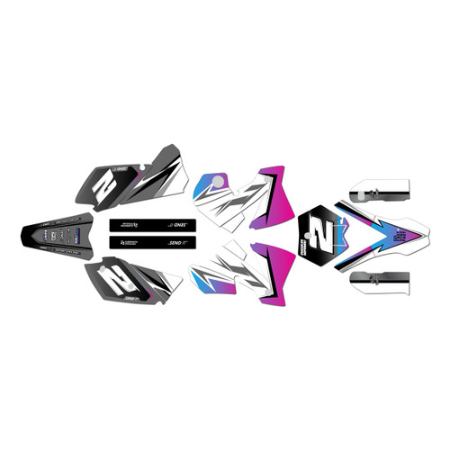 ktm 400exc graphics kit 2004 razor series magenta