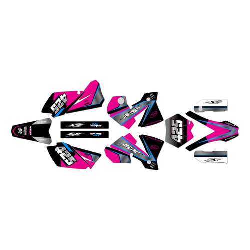 KTM 125EXC 200EXC 250EXC 300EXC graphics kit 2004 screech series magenta