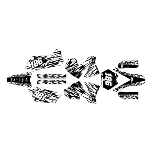 ktm 300exc graphics kit 2004 twitch series white