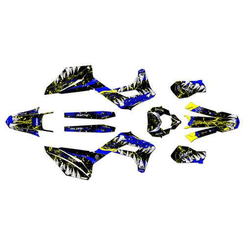 sherco 300 sef graphics kit 2017-2023 carnage series yellow