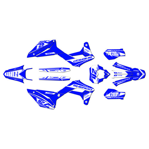 sherco 250 se graphics kit 2017-2023 lethal series blue-shift