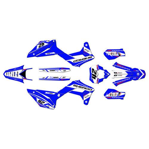 sherco 125 se graphics kit 2018-2023 lethal series blue